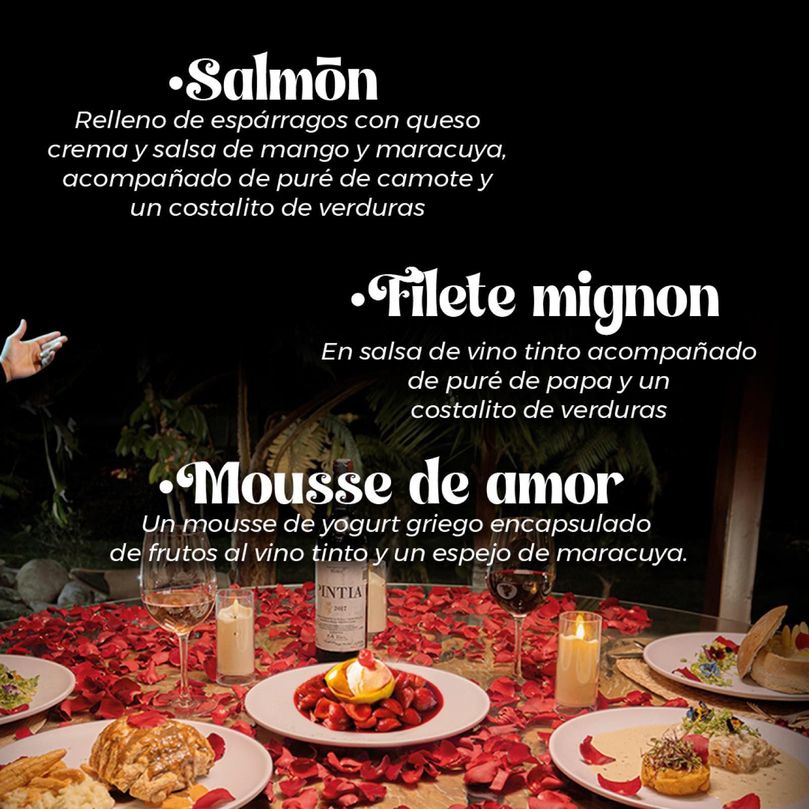 Cena romántica en Los Cazadores